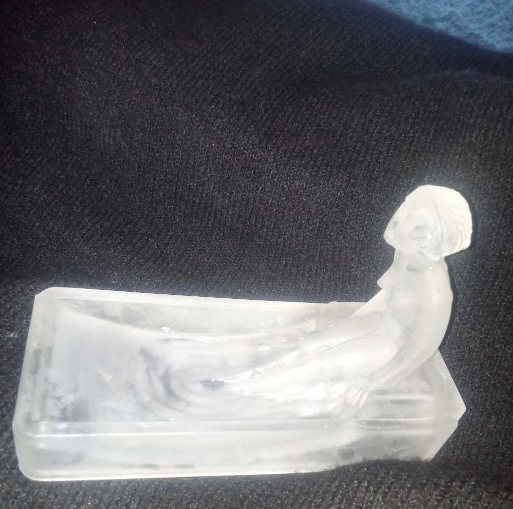 Heinrich Hoffman 1981 Frosted glass Woman In A Bathtub
